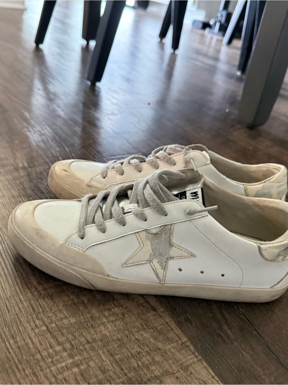 Miracle Miles White Star Accent Low-Top Sneakers